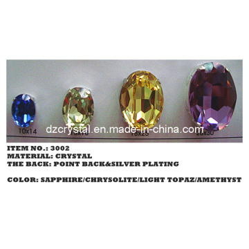 Point Back Crystal Oval Shape (3002)